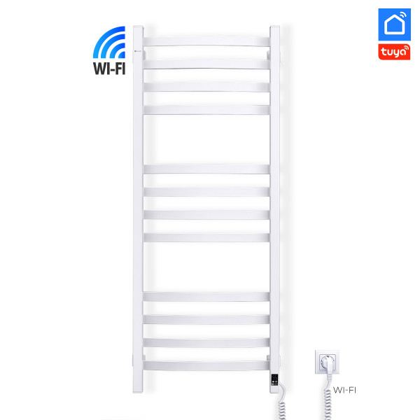 Полотенцесушитель электрический Navin Avalon 480х1200 Sensor с Wi-Fi левый, белый