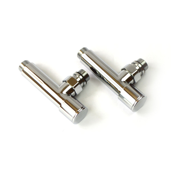 Кран кутовий подовжений для рушникосушки Raftec 1/2х1/2 Chrome, 2шт.