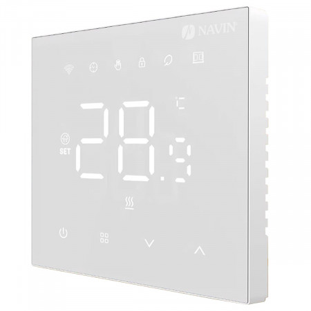 Терморегулятор для теплого пола WT410 W-16A с Wi-Fi, белый с внешним датчиком температуры