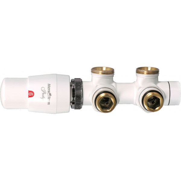 Комплект термостатический Vario Term TWINS 50 мм, угловой, правый, белый TSGS0206CFK/P