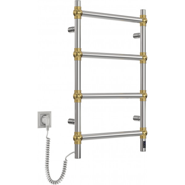 Полотенцесушитель нержавеющий электрический Navin Retro 500х800 Sensor с Wi-Fi цвет золотые шары, левый