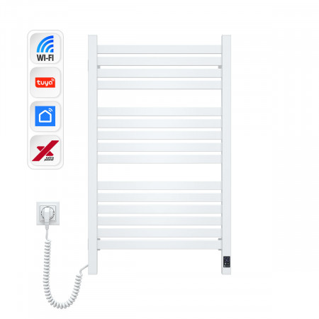 Электрический полотенцесушитель NAVIN Авангард X 480х800 Sensor с WI-FI левосторонний, белый