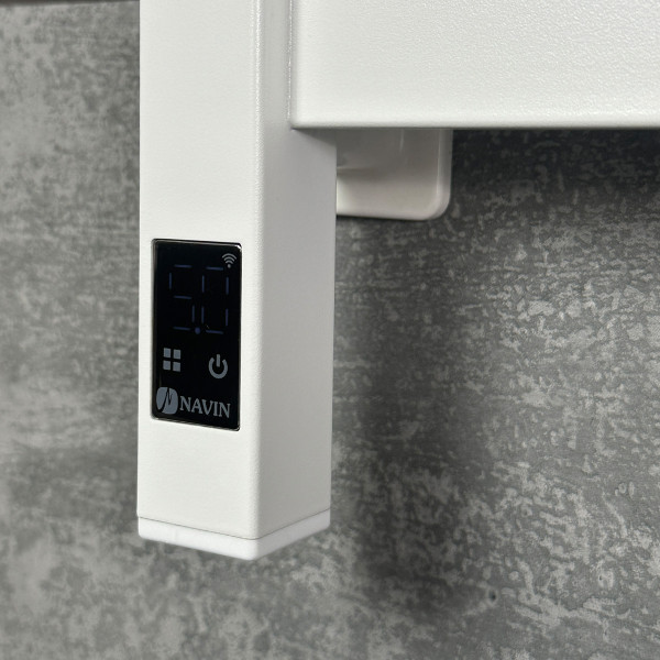 Электрическое полотенцесушитель NAVIN Largo 1100х500 Sensor с Wi-Fi, широкий правосторонний, белый бархат