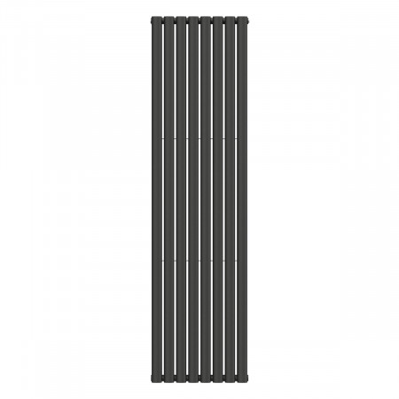 Вертикальний радіатор Ellipse Double 480х1800-8, anticor, чорний муар