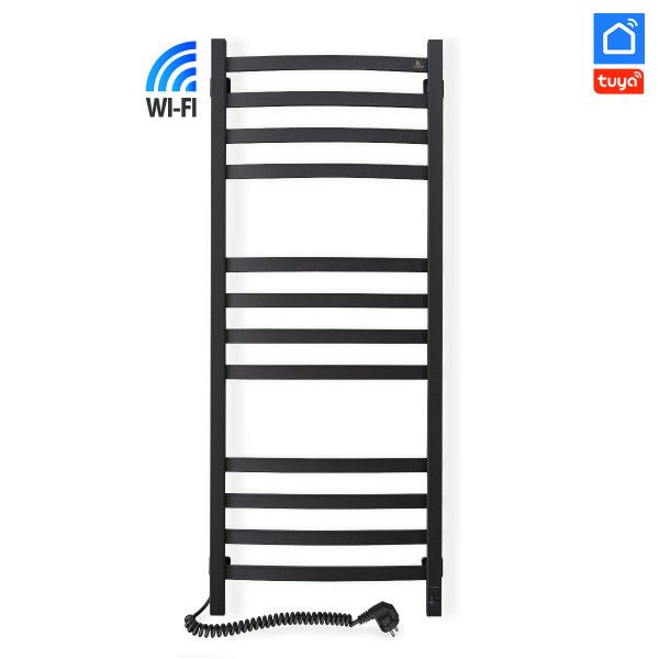 Полотенцесушитель электрический Navin Avalon 480х1200 Sensor с Wi-Fi левый, черный муар
