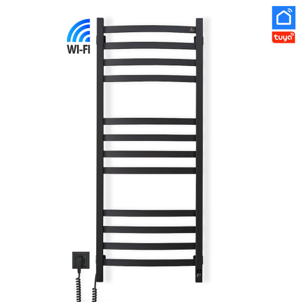 Полотенцесушитель электрический Navin Avalon 480х1200 Sensor с Wi-Fi левый, черный муар