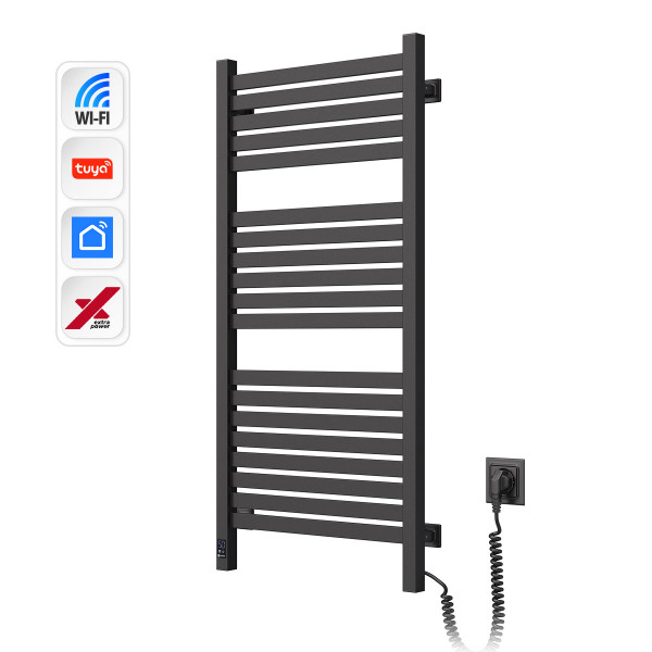 Электрический полотенцесушитель NAVIN Авангард X 480х1000 Sensor с WI-FI правосторонний, черный муар