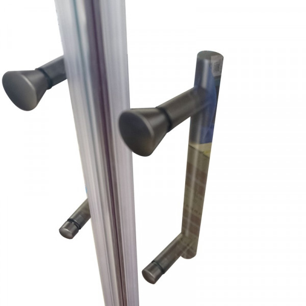 Душова кабіна без піддону Koer SR SC04-90x90x195-TR-07 прозоре скло Easy Clean 5мм, графіт (KR5362)