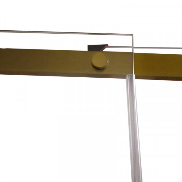 Душова кабіна без піддону Koer SR SC03-90x90x200-TR-12 прозоре скло Easy Clean 6мм, матове золото (KR5358)