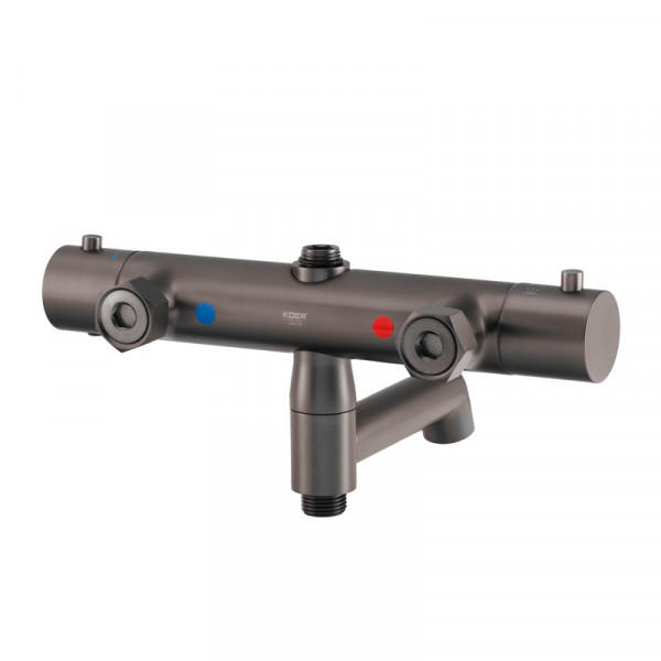 Душова колонна з термостатичним змішувачем Koer KB-57029-07 3 функції, колір графіт (KR5498)
