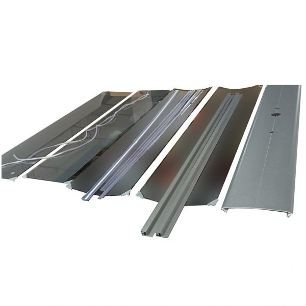 Бокс душовий без гідромасажу Mixxus STRONG SB02-90x90x215-GR SATIN з низьким піддоном (MI6887)