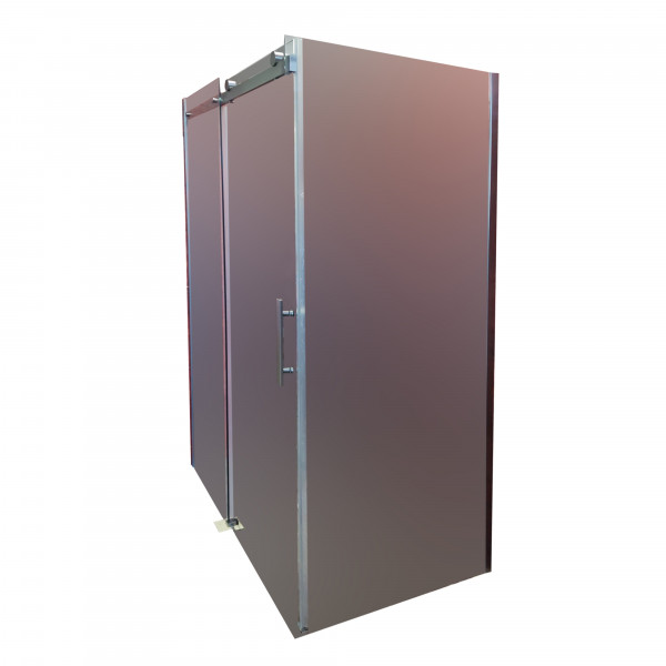 Бічна стінка до кабіни Koer SR SW01-90x200-TR-07 прозоре скло Easy Clean 8мм, графіт (KR5382)