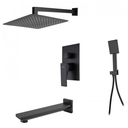 Вбудована душова система із змішувачем Koer KB-64010-05 (Колір чорний) (KR3493)