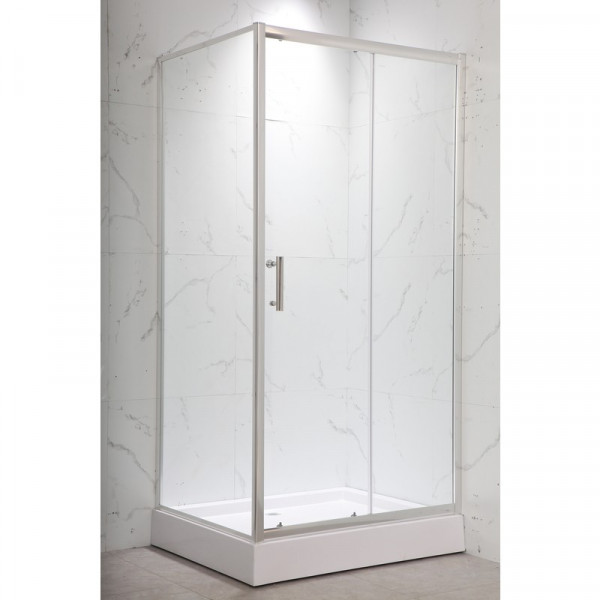 Душова кабіна без піддону MIXXUS HARD SC01-120x80x185-TR CHROME прозоре скло 5мм NEW (MI8369)