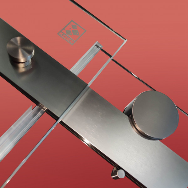 Бічна стінка до кабіни Koer SR SW01-90x200-TR-07 прозоре скло Easy Clean 8мм, графіт (KR5382)