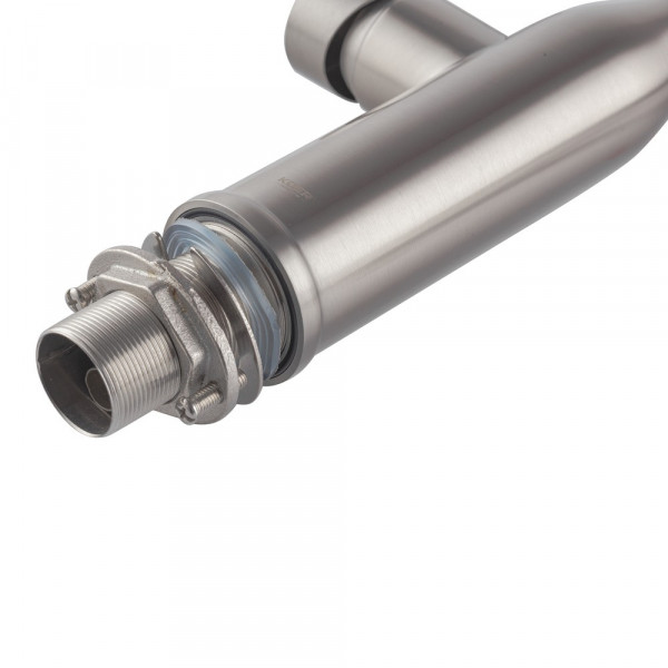 Кухонний змішувач з силіконовим виливом KOER KI-70005-02 (нерж. сталь) (KR3388)