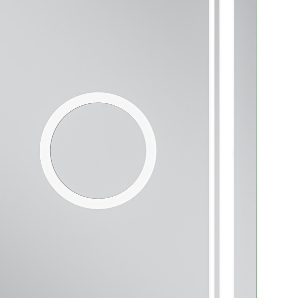 Дзеркало Mixxus Premium QUADRO MR20-100x80 з Led Touch, Anti-fog, димером, регулятором яскравості, лінзою (MP6623)