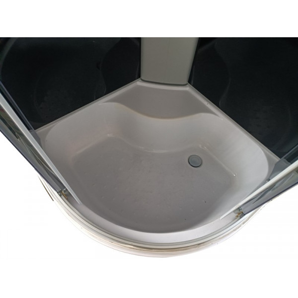 Бокс душовий без гідромасажу Mixxus STRONG SB01-90x90x215-GR SATIN з високим піддоном (MI6885)