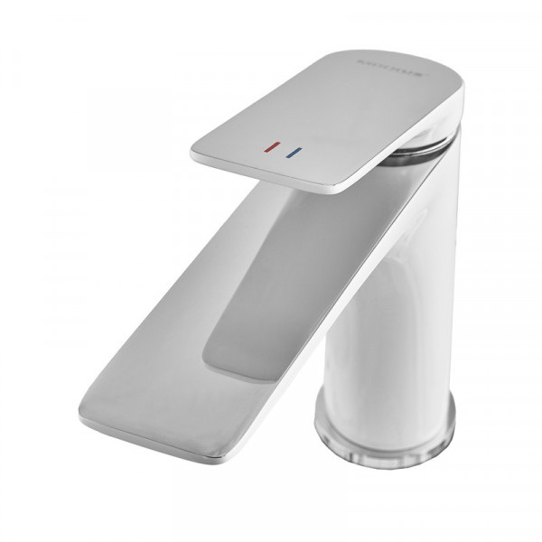Змішувач для умивальника Mixxus Premium DERBY 001 (NUT) WHITE-CHROME (MI6613)