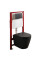 Комплект: Mixxus Premium Bevel-SET-2101 Black (в 2 ящ) Унітаз система змиву Tornado 1.0+ Інсталяція Koer KT-0404 + панель KT-0604-05 Black Mat (MP6669)