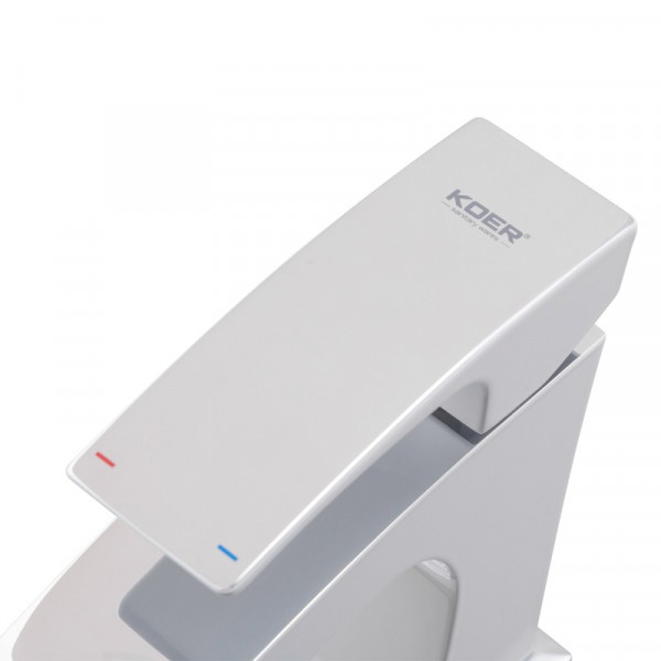 Змішувач для умивальника Koer KB-10007-04 (Колір хром+білий) (KR5149)