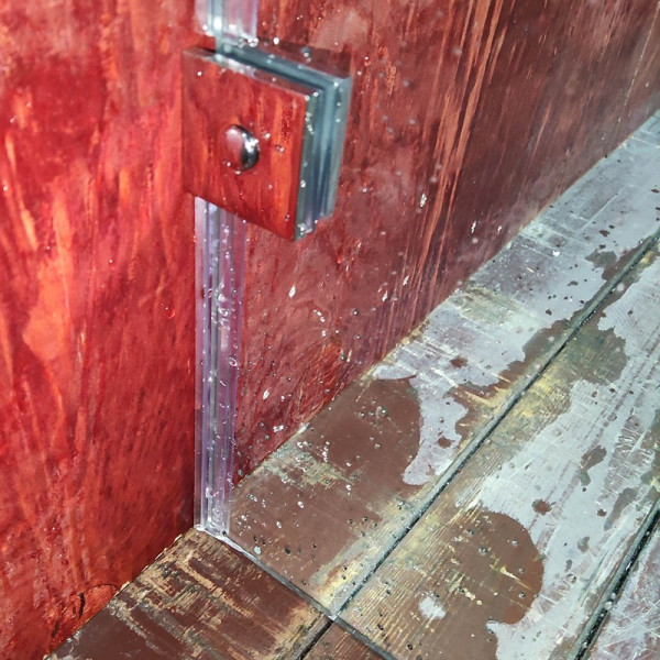 Бічна стінка до кабіни Koer SR SW04-90x200-TR-01 прозоре скло Easy Clean 10мм, хром (KR5390)