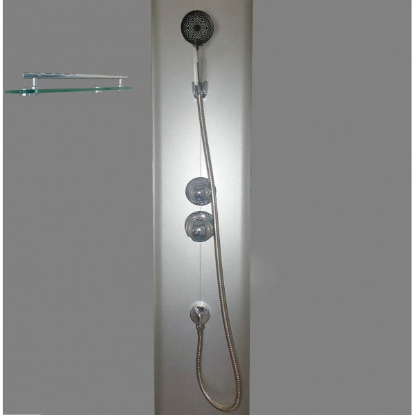 Бокс душовий без гідромасажу Mixxus STRONG SB02-90x90x215-FB SATIN з низьким піддоном (MI6886)