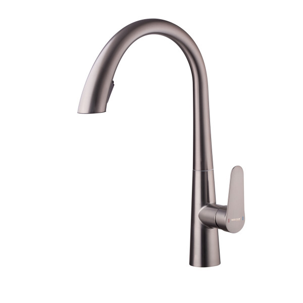 Змішувач для кухні з висувним виливом Mixxus Premium WARTA 014 GRAPHITE (MI6957)