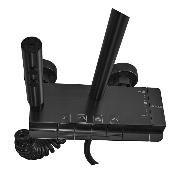 Душова колона зі змішувачем з кнопковим перемикачем з алюмінію CHAMPION PBD-009-J BLACK, 4 режими (CH6549)