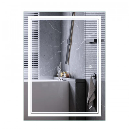 Дзеркало Mixxus Premium QUADRO MR20-90x70-Reverse з Led Touch, Anti-fog, димером, регулятором яскравості (MP6621)