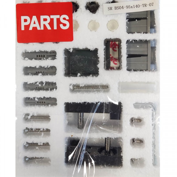 Шторки скляні на ванну Koer SR BS04-95x140-TR-07 прозоре скло 6мм, графіт (KR5404)