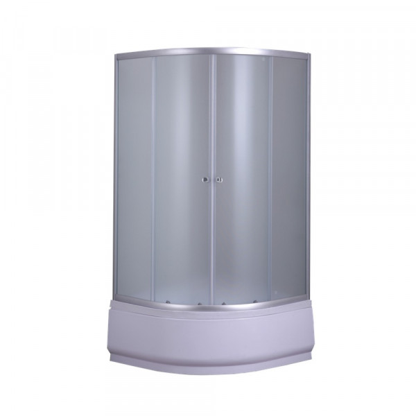 Душова кабіна з високим піддоном Mixxus PLAIN SCT01-90x90x195-FB SATIN матове скло 4мм (MI6894)