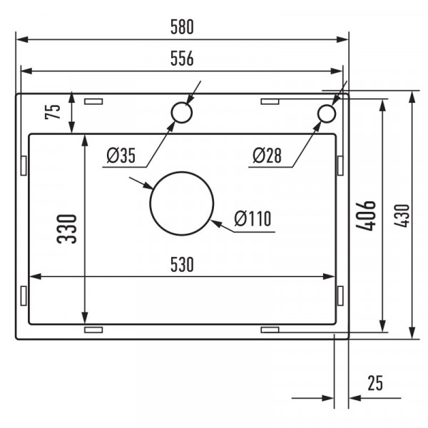 Мийка Mixxus MH5843 Micro Decor Black (3.0/0.8) з нерж. сталі (колір чорний) (MI8219)