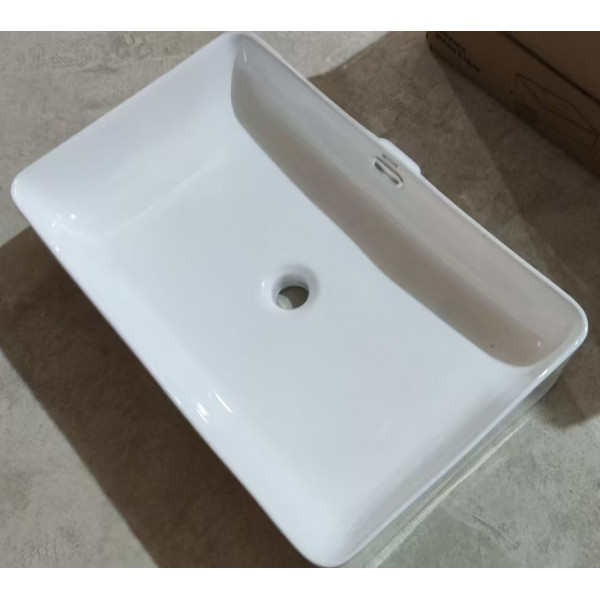 Раковина накладна Mixxus Premium QUADRO-0209 600х370х140mm з переливом (MP6522)