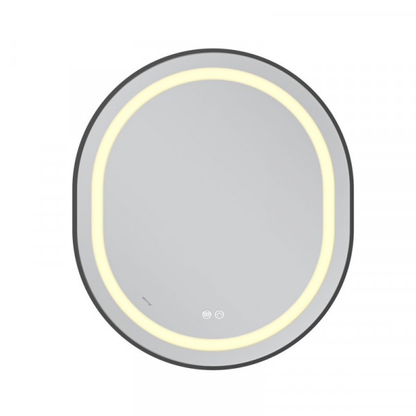 Дзеркало Mixxus Premium ELLIPSE MV05-80x70-Reverse BLACK з Led Touch, Anti-fog, димером (3-6,5kK) (MP6646)