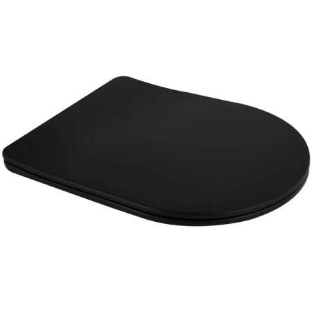 Сидіння-кришка для унітазу Mixxus Premium SEAT COVER ELLIPSE-BEVEL-2001 BLACK з мікроліфтом 463х361х50mm (MP6615)