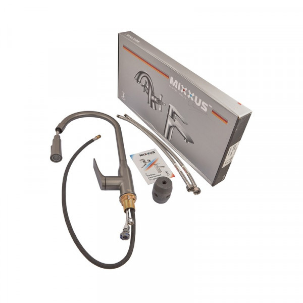 Змішувач для кухні Mixxus Premium DERBY 014 (NUT) GRAPHITE (MI6611)
