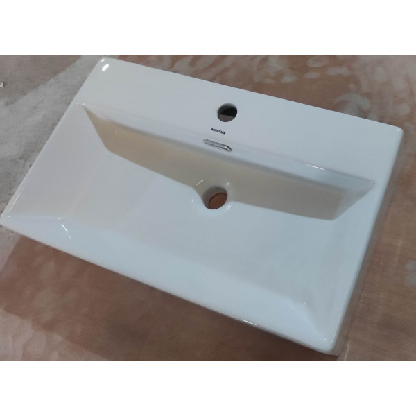 Раковина підвісна Mixxus Premium QUADRO-0206 600х360х130mm з отвором під змішувач та переливом (MP6509)