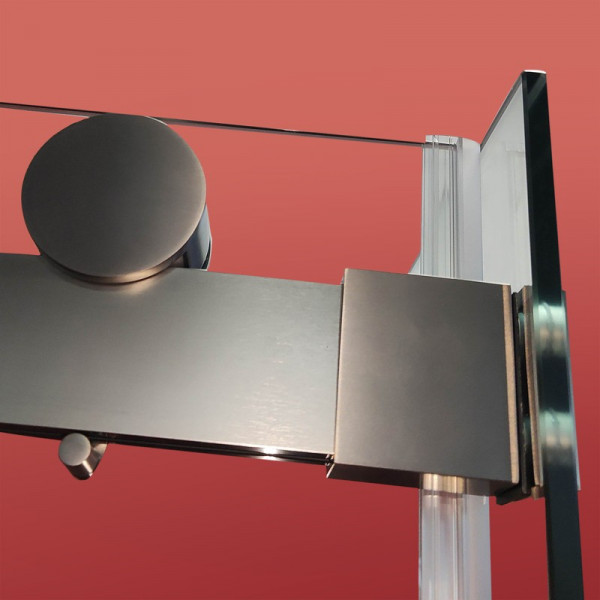 Двері в нішу Koer SR SD01-120x200-TR-07 прозоре скло Easy Clean 8мм, графіт (KR5378)