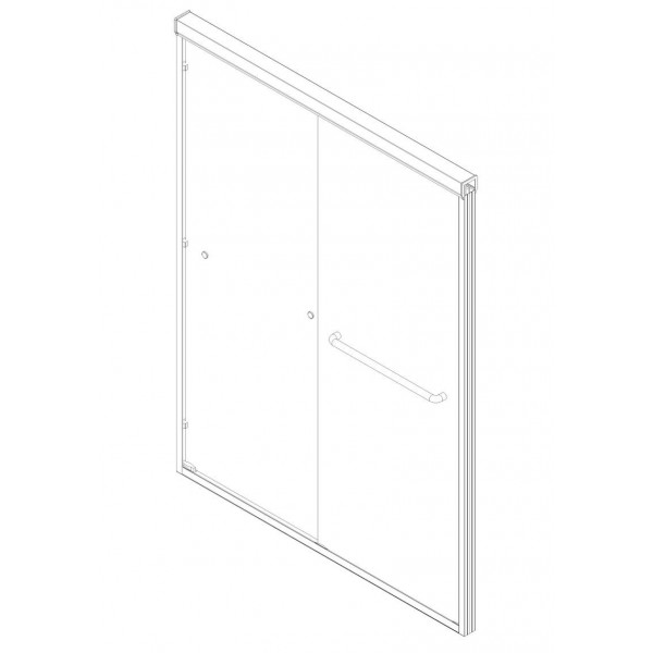 Двері в нішу Koer SR SD03-140x200-TR-01 прозоре скло Easy Clean 8мм, хром (KR5385)