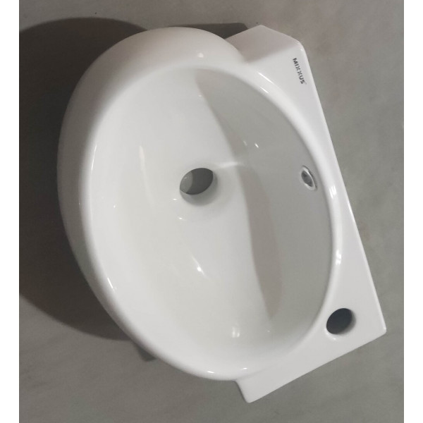 Раковина підвісна Mixxus Premium DIVERSE-1201-L 400х215х140mm з отвором під змішувач та переливом (MP6507)