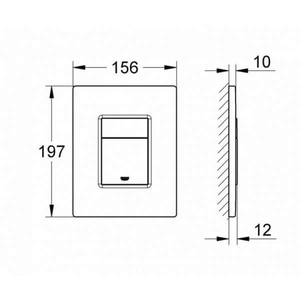 Панель змиву Grohe Skate Cosmopolitan для унітазу (38732000)