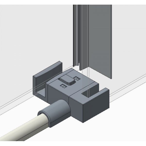 Бічна стінка до кабіни Koer SR SW01-90x200-TR-07 прозоре скло Easy Clean 8мм, графіт (KR5382)