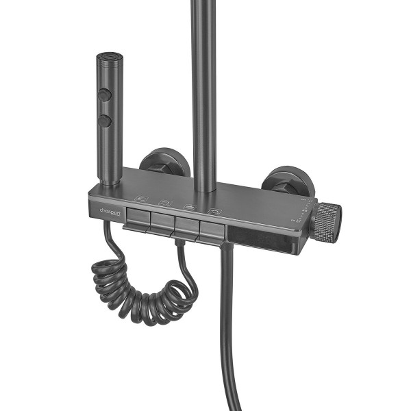 Душова колона Champion PBL-009-J Graphite зі змішувачем з кнопковим перемикачем, 4 режими (CH6500)