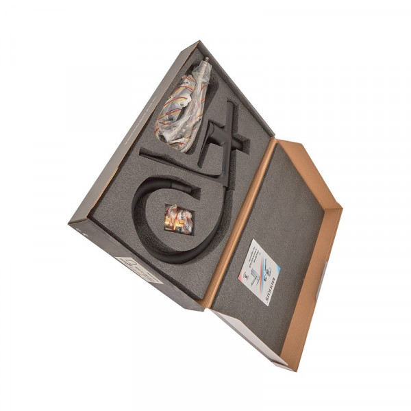 Змішувач для кухні Mixxus Premium DERBY 021 (NUT) BLACK REFL.BLACK з виходом для питної води  (MI6606)