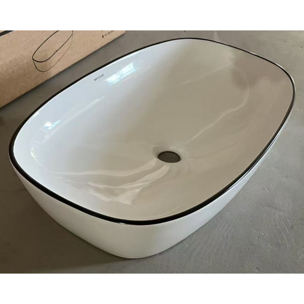 Раковина накладна Mixxus Premium DIVERSE-0111 EDGE BLACK 600х380х140mm (MP6562)