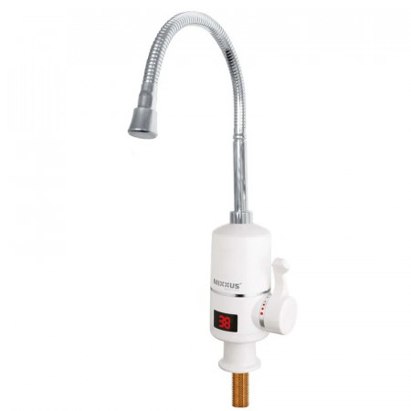 Водонагрівач 3,3 kW проточний, з індикатором температури, рефлекторний вилив, RESET, на мийку MIXXUS Electra 110-EF (MI6111)