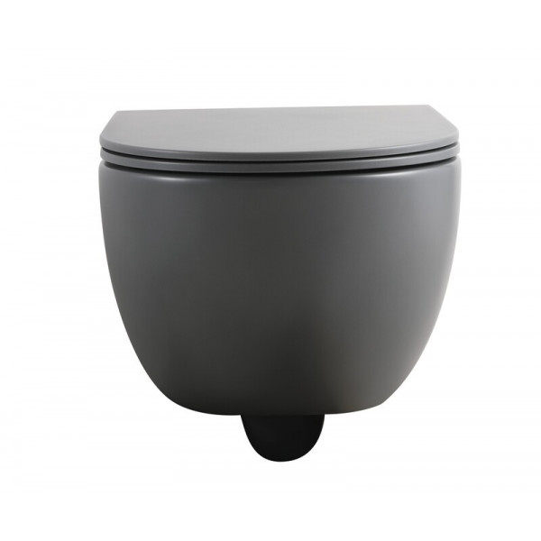 Унітаз підвісний Mixxus Premium TOPPER-0303-R GRAY 495x370x350mm система змиву RIMLESS (MP6657)