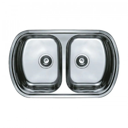 Мийка кухонна Haiba 80x49 Double (decor) (HB0572)