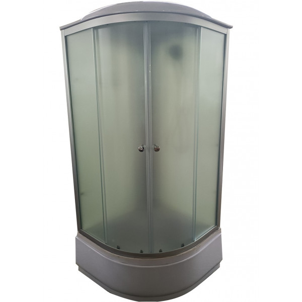 Бокс душовий з гідромасажем Mixxus STRONG SBH01-90x90x215-FB SATIN з високим піддоном (MI6888)